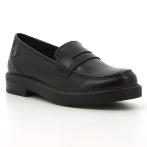 Pierre Cardin Lydie 2 Black Chunky Penny Loafer-Ladies Formal Shoe